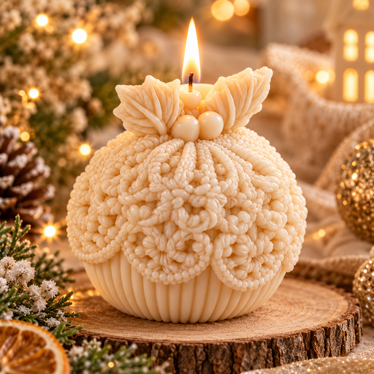 BOHO GLOW – Eleganța Iernii – Lumânare parfumată handmade