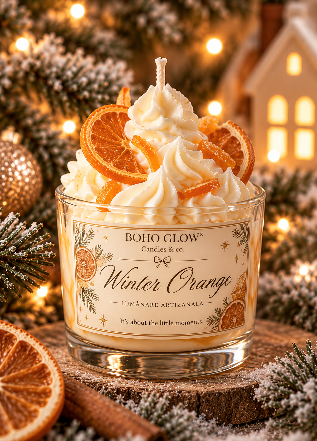 BOHO GLOW – Winter Orange – Lumânare parfumată handmade