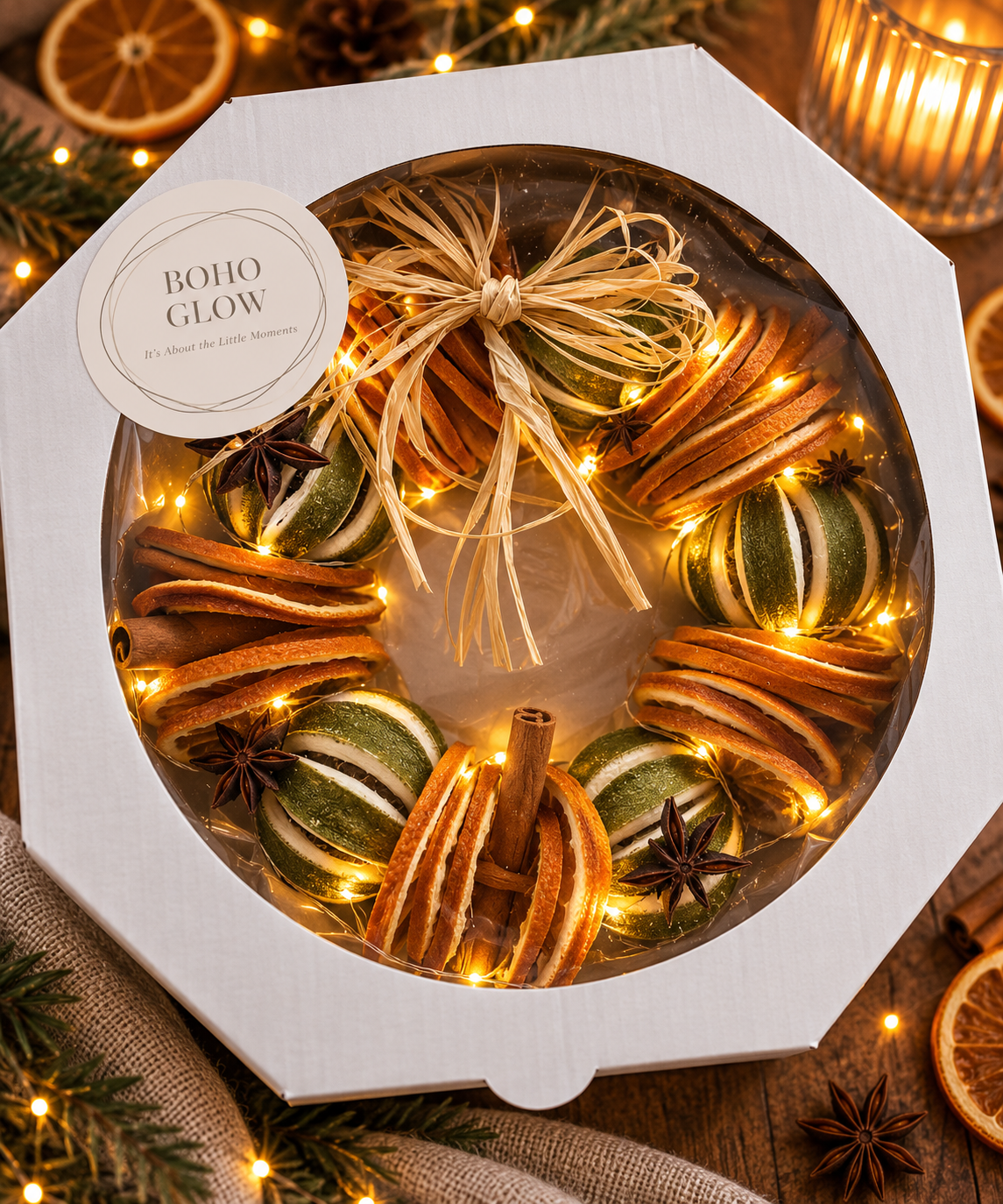 BOHO GLOW – Crăciun Boem – Decorațiune handmade de Crăciun